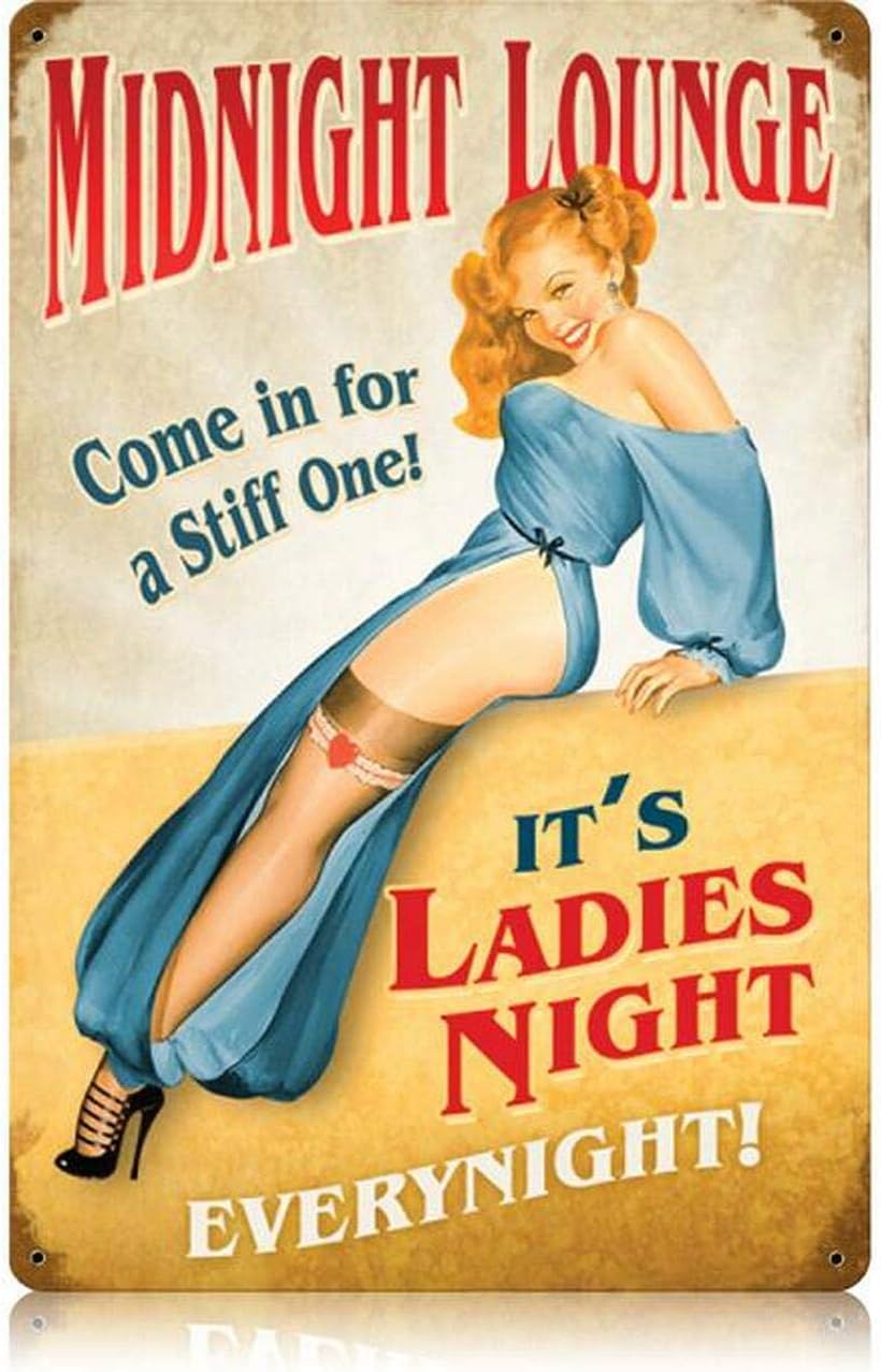 Home Bar Lounge - Y1, Plakat Logam Vintage dengan Gambar