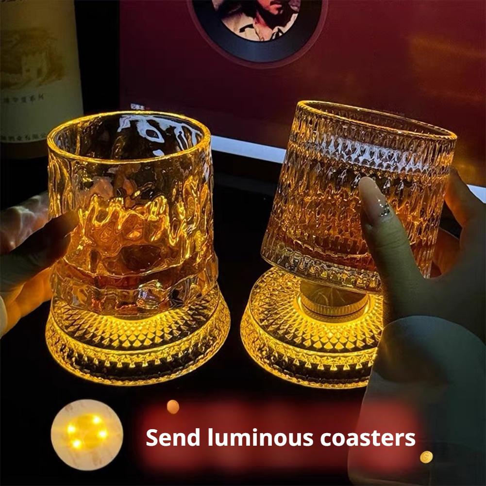 Highball Glass Set - 360 ° Gelas Whiskey Berputar dengan