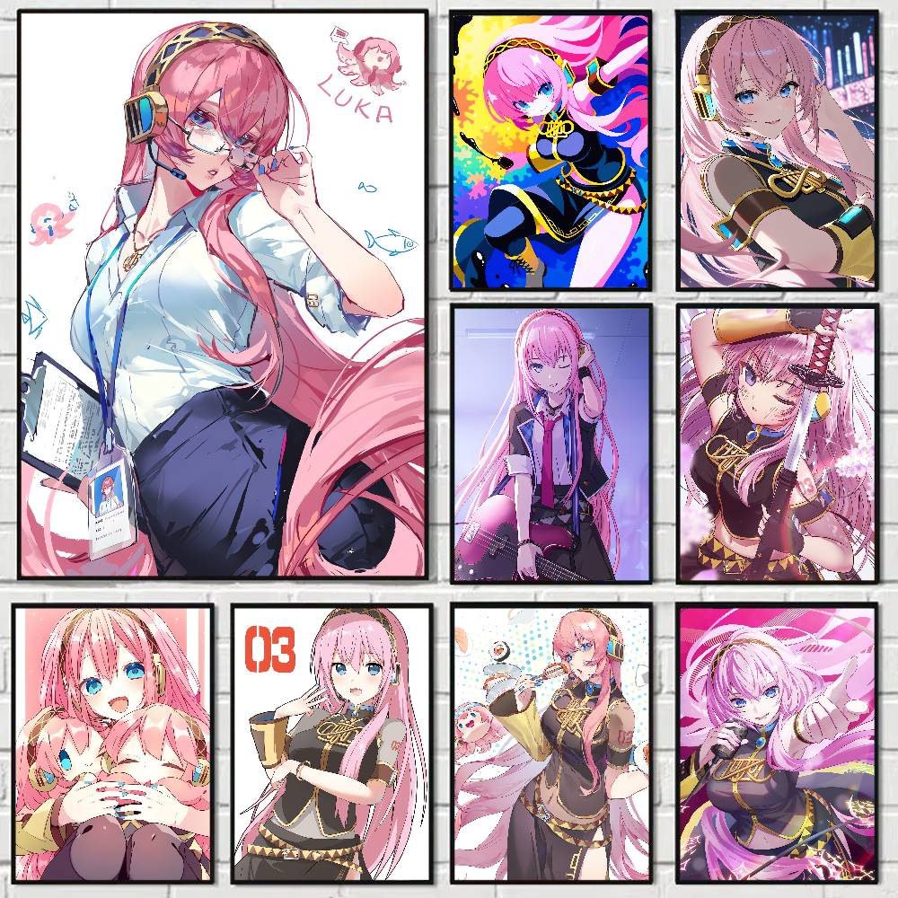 Home Bar And Theater - Poster Anime Megurine Luka, Hiasan Dinding