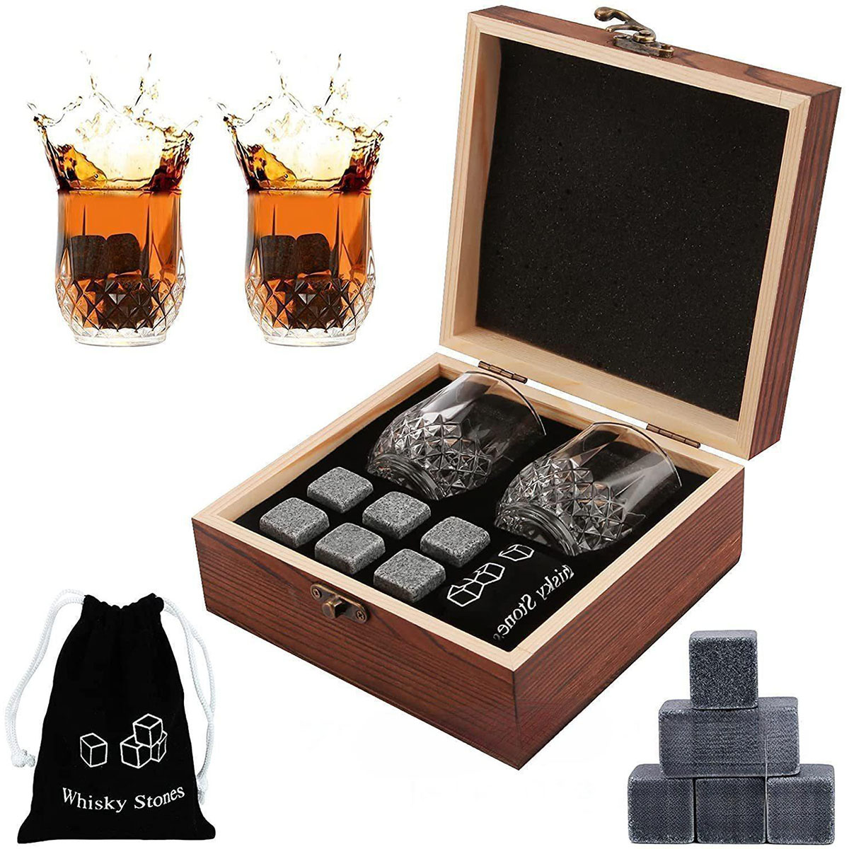 Highball Glass Set - Hadiah natal Valentine Set kaca batu