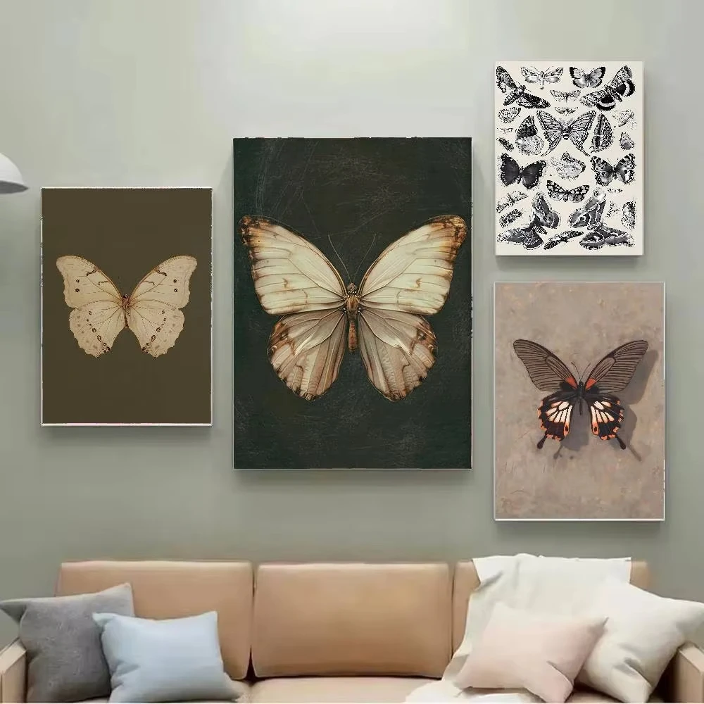 1 buah Poster Kupu-kupu Putih  - Home Bar And Restaurant ulasan dan harga