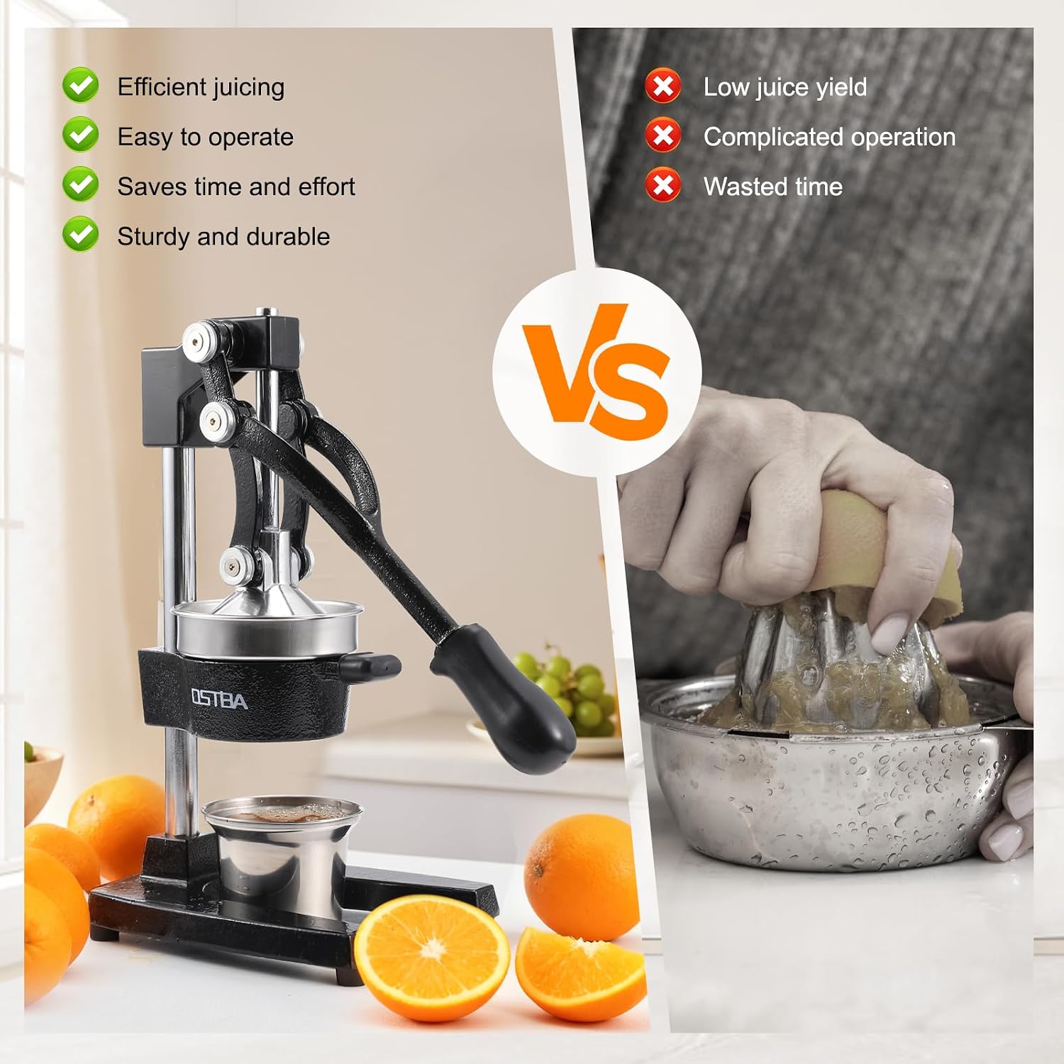 Pemeras Jeruk Manual dari Besi - Citrus Juicer Bar ulasan dan harga