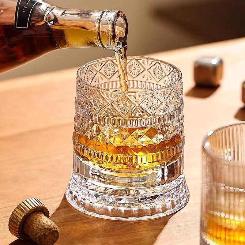 360 °   Gelas Whiskey Berputar - Highball Glass Set ulasan dan harga
