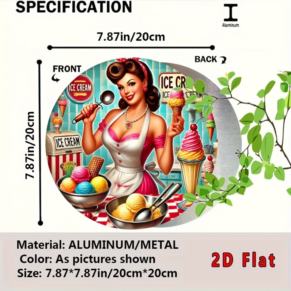 2D Flat 1pc, Round Ice Cream S - Home Bar And Kitchen ulasan dan harga