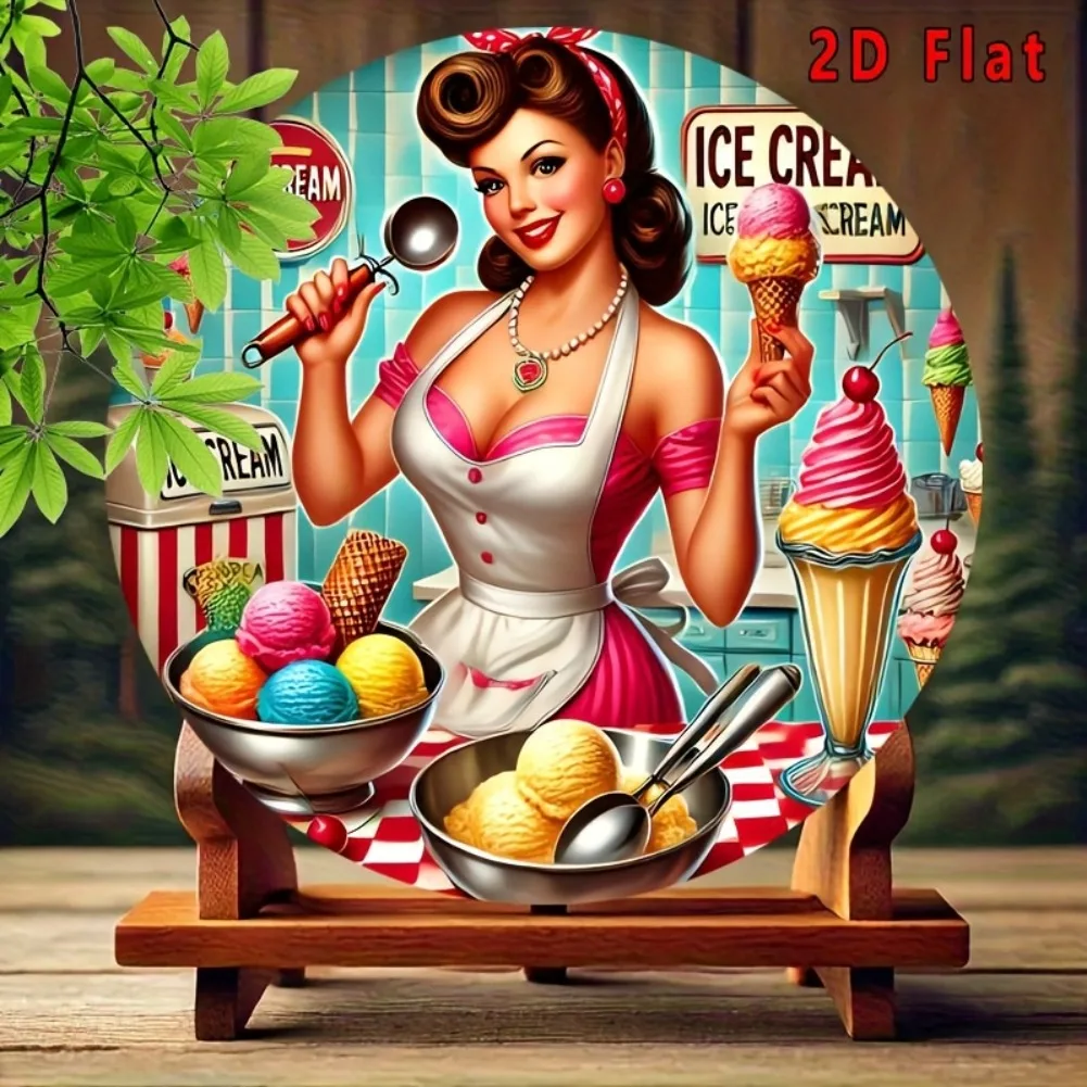 2D Flat 1pc, Round Ice Cream S - Home Bar And Kitchen ulasan dan harga