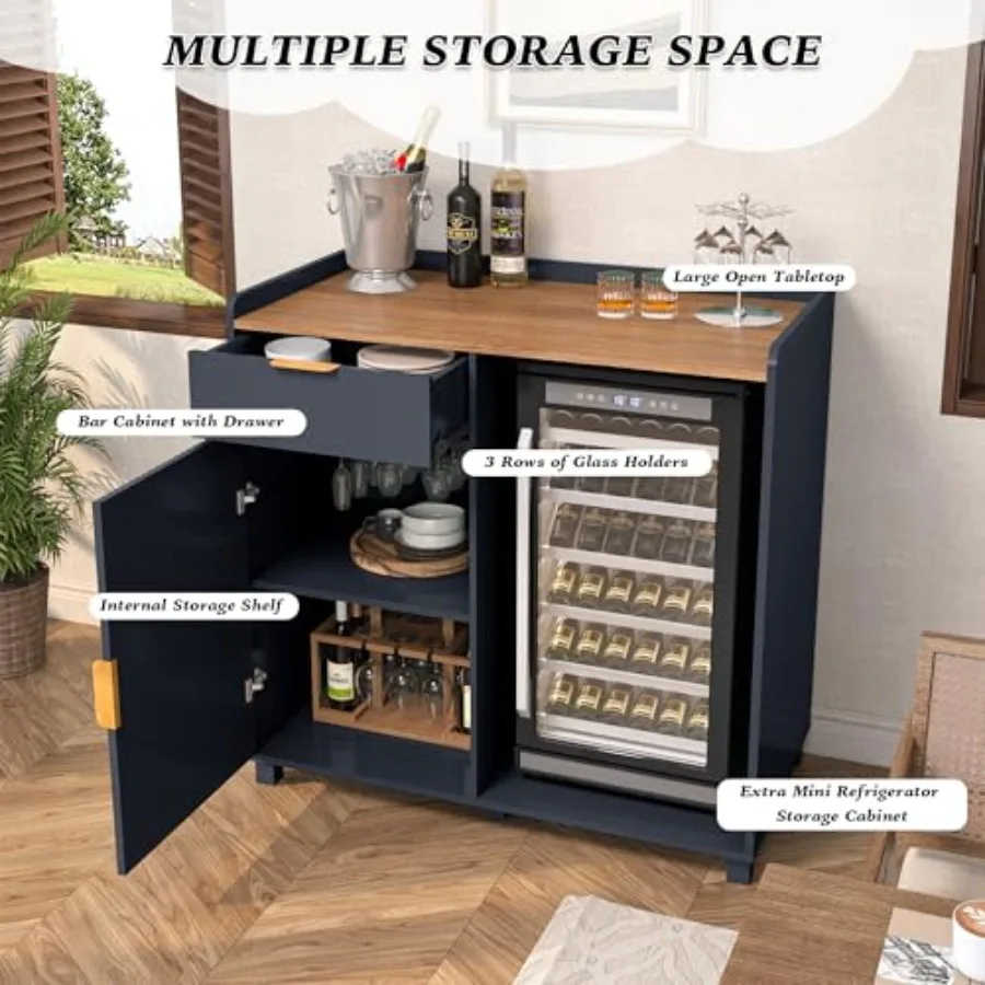 Lemari bar dengan ruang kulkas - Home Bar And Fridge ulasan dan harga