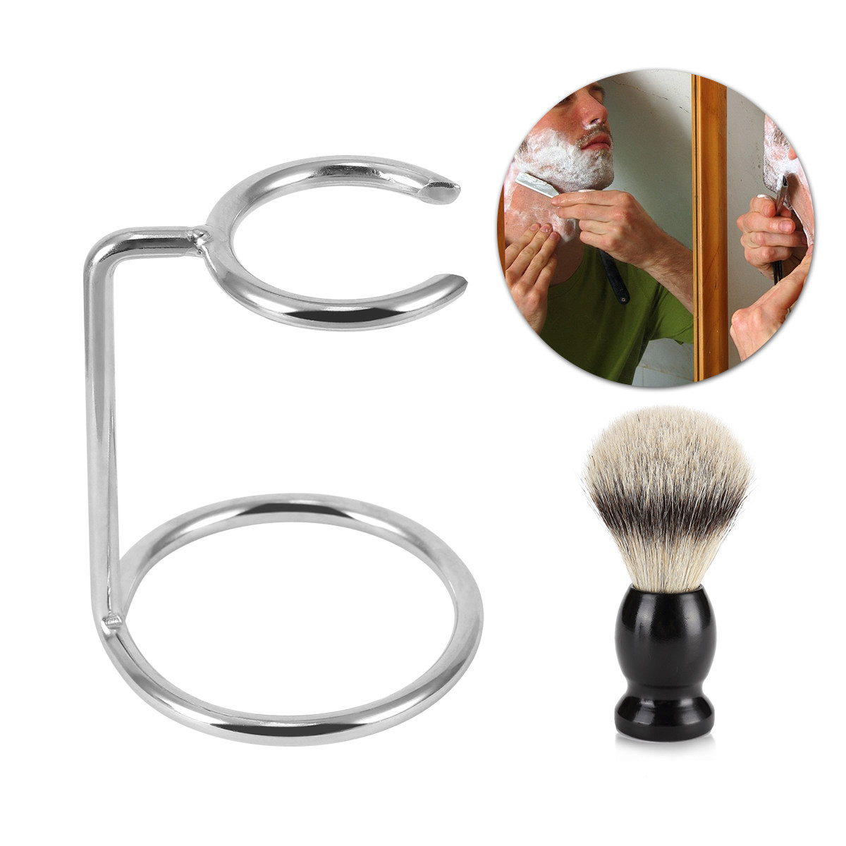 Rak Kuas Cukur Pria, Terbuat d - Home Barber ulasan dan harga